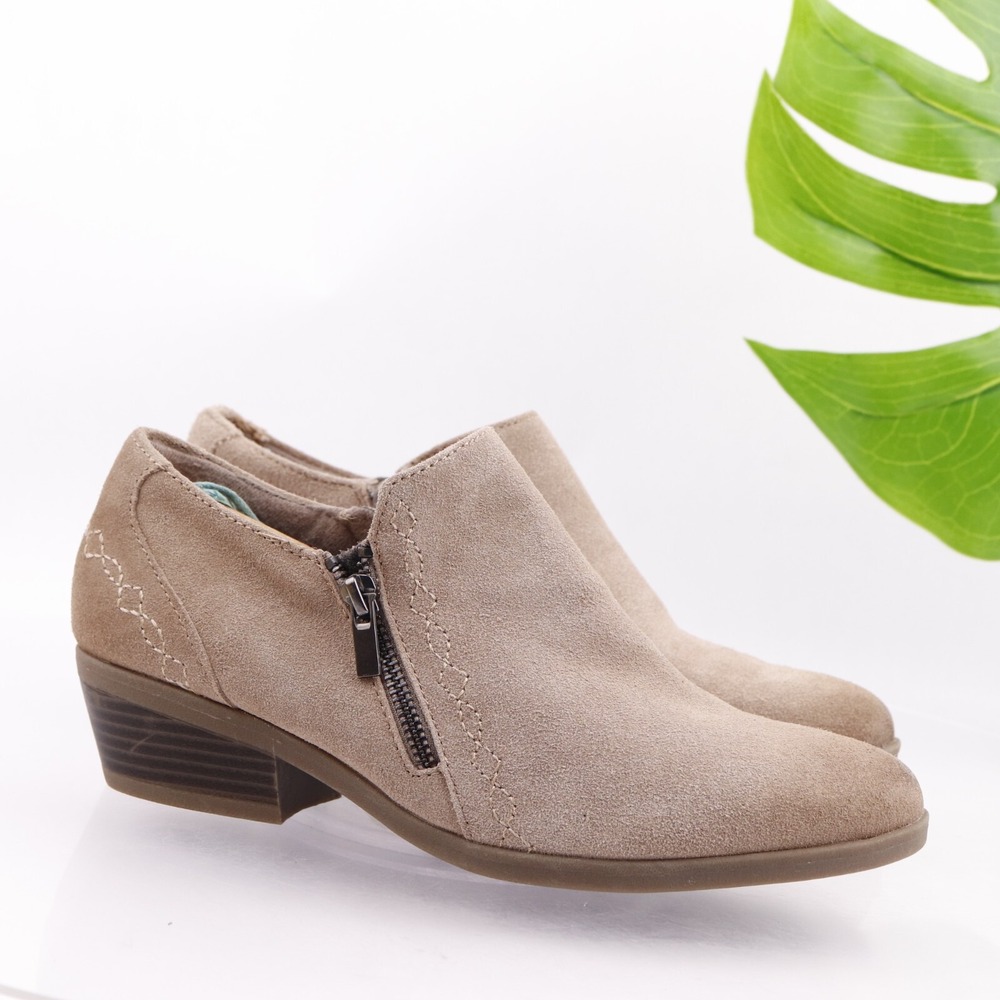 Earth Origins Womens Collette Caitlyn Boot Size 9 Tan Suede Ankle Bootie Comfort